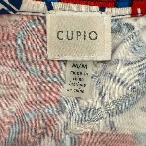 Cupio Womens Medium Red White Blue Short Sleeve Patriotic Shirt SUPER SOFT - Picture 5 of 6